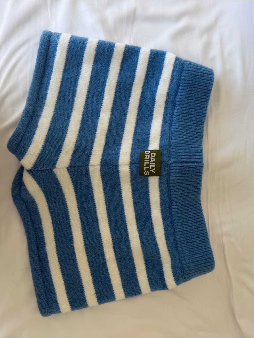 Daily Drills Blue and White Striped Athletic Shorts
